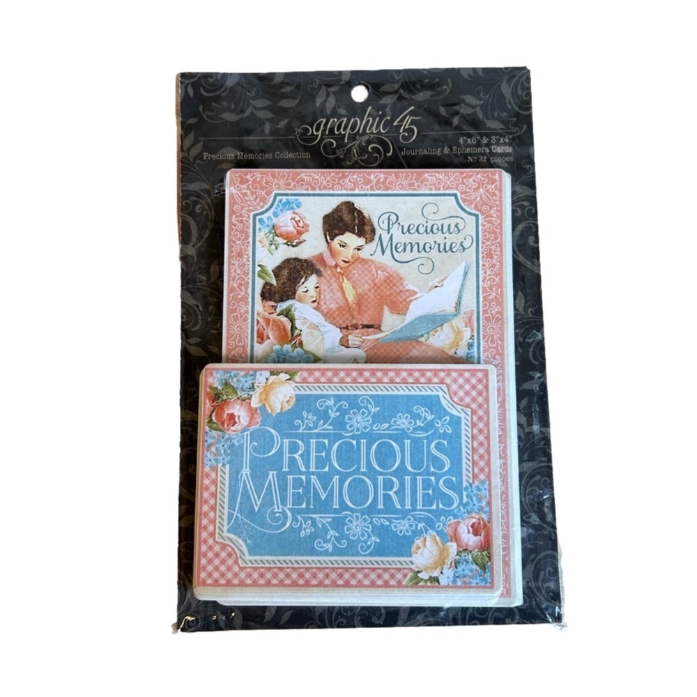 Graphic 45 "Precious Memories " JOURNALING & EPHEMERA CARDS